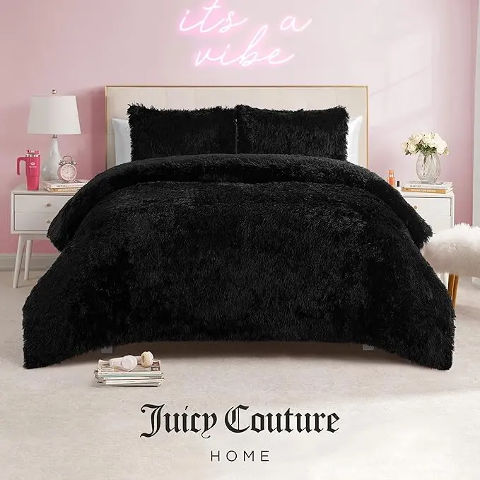 Teddy Fleece Soft Cosy Duvet Cover Bedding Set with Plush Faux Fur - Available in Single to Super King Sizes