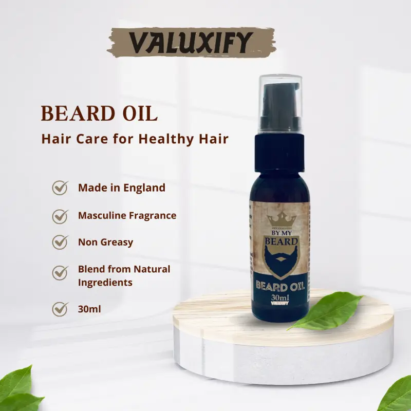 Valuxify Men's Ultimate Beard Grooming Kit with Shampoo, Beard Oil, Conditioner, Styler, and Wooden Comb - Haircare Comfort 3