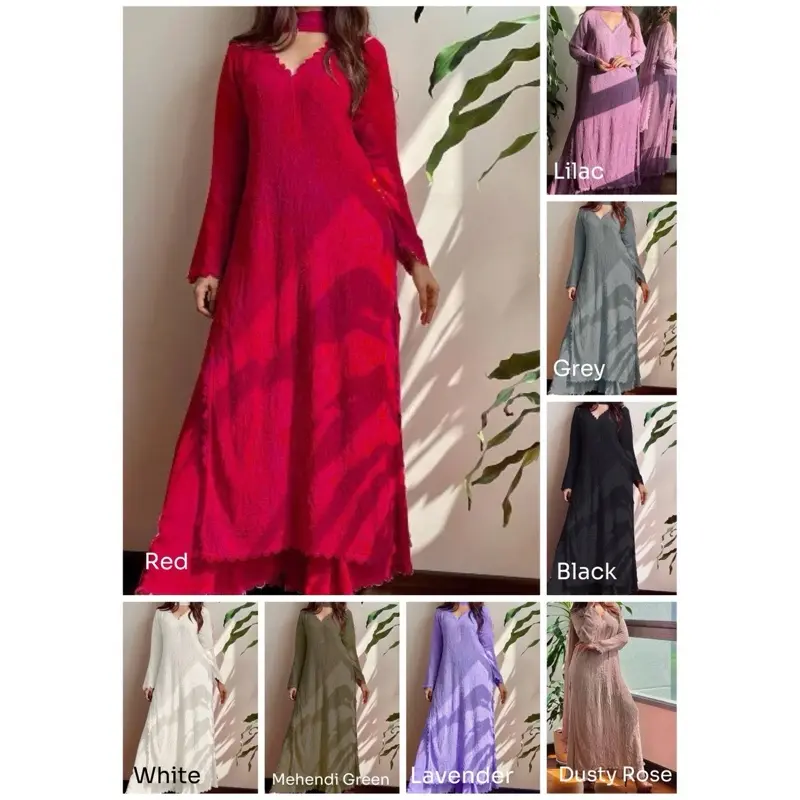 Women's 3-Piece Georgette Chikankari Set - Perfect for Any Occasion - Traditional