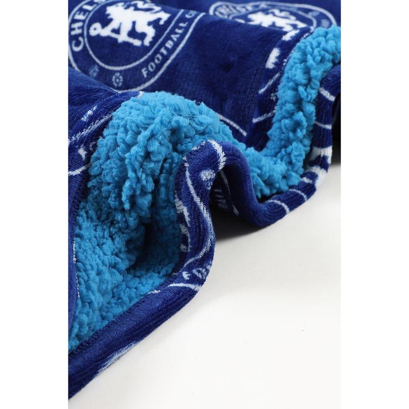 Boys Chelsea Football Club Fully Lined Luxury Fleece Oversized Hoodie Blue W23 8