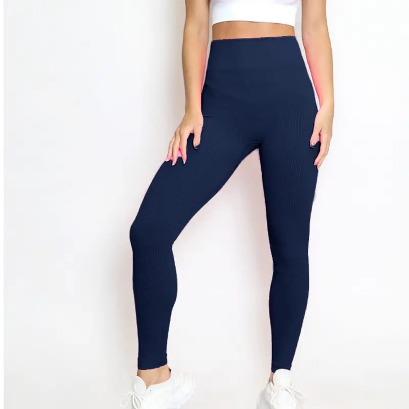 Women’s Ribbed high waist Sports leggings, stylish outerwear, Pants for Gym workout, Ribbed Leggings jigging leggings  pockets 1