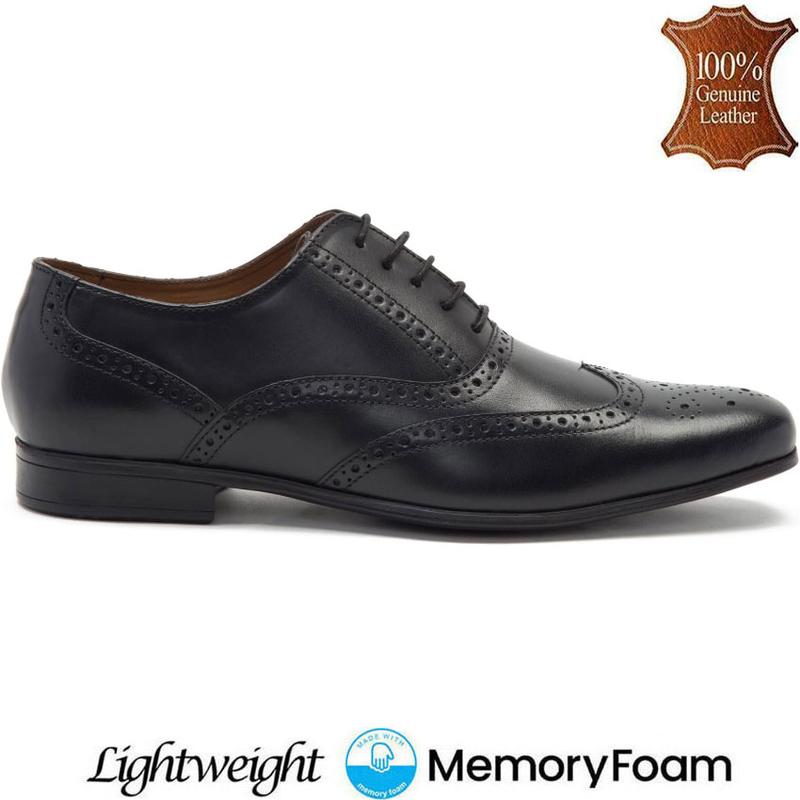 Mens Leather Brogues Shoes Wedding Formal Smart Office Dress Wedding Dress Lace Up Shoes 1