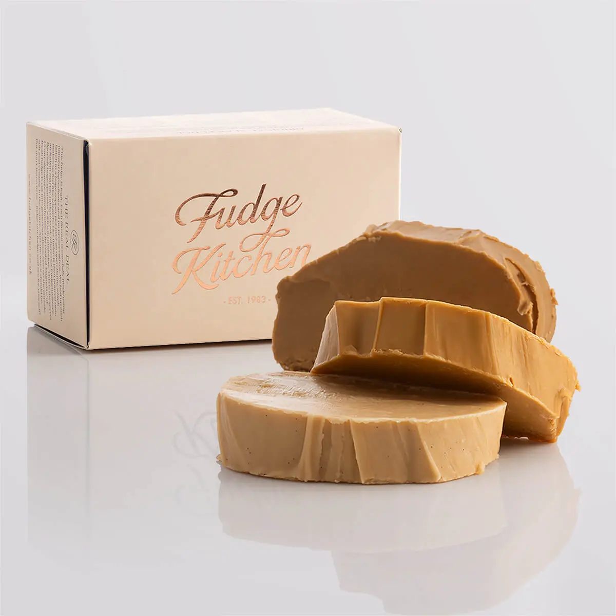 Caramel and Cream Slab Fudge Trio