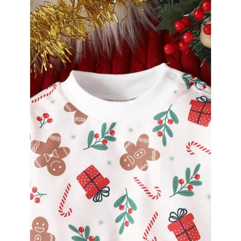 Baby Boy Christmas Print Sweatshirt for Festive Season 2
