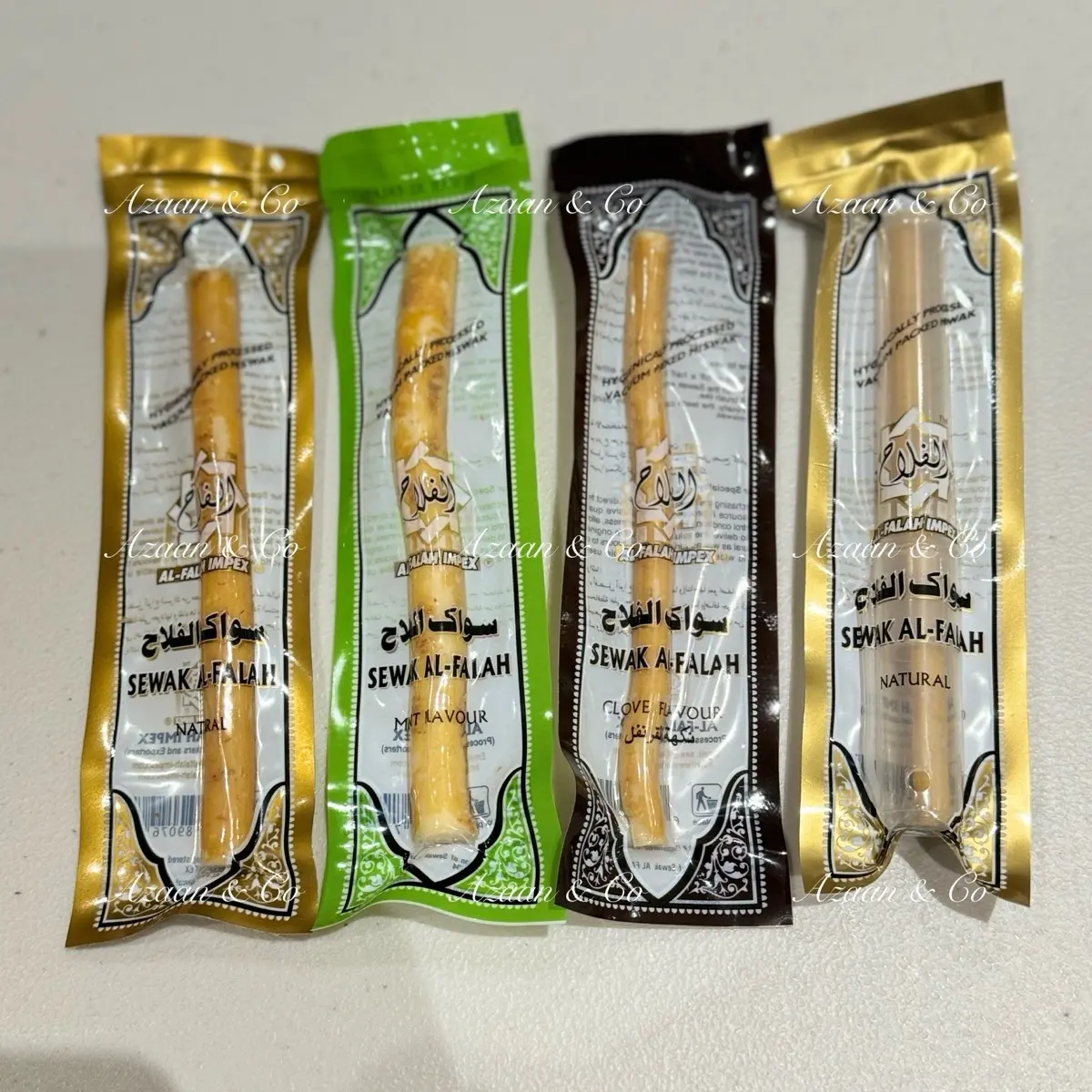 Sewak Al-Falah: Miswak (Traditional Natural Toothbrush, available in Mint and Clove Flavour) Natural Formulation For Dental Care Peela Miswaks | Islamic Muslim Natural Comfort Daily Toothbrush Oral One Pack brush Case