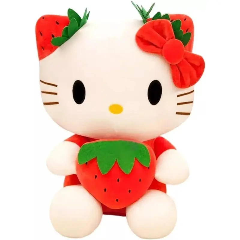Adorable Hello Kitty Strawberry Plush - Soft, Sweet, and Perfect for Kids (Red) 0