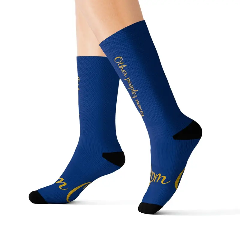 OPM Signature Men's Sublimated Ribbed Tube Socks - 3 Sizes Available - Menswear, Prints, Plain, Sublimation, Beige, Office, Man, Polyester 4
