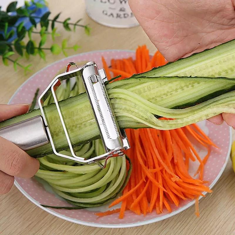 Stainless Steel Potato Peeler Vegetable Carrot Fruit Slicer French Cutter Grater 0