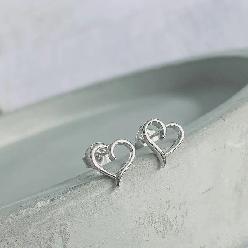 Sterling Silver Wedding Earrings - Wishing You Love, Laughter & Happily Ever After 2