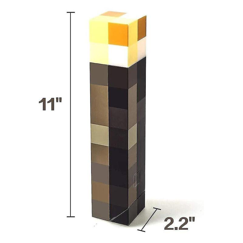 Product Introduction of Minecraft Game Torch Lamp Led Night Light Home Decors USB Rechargeable Kids Gift MC Wall mountable Game fans Home Decoration Gifts for Gamers Soft light without glare 4