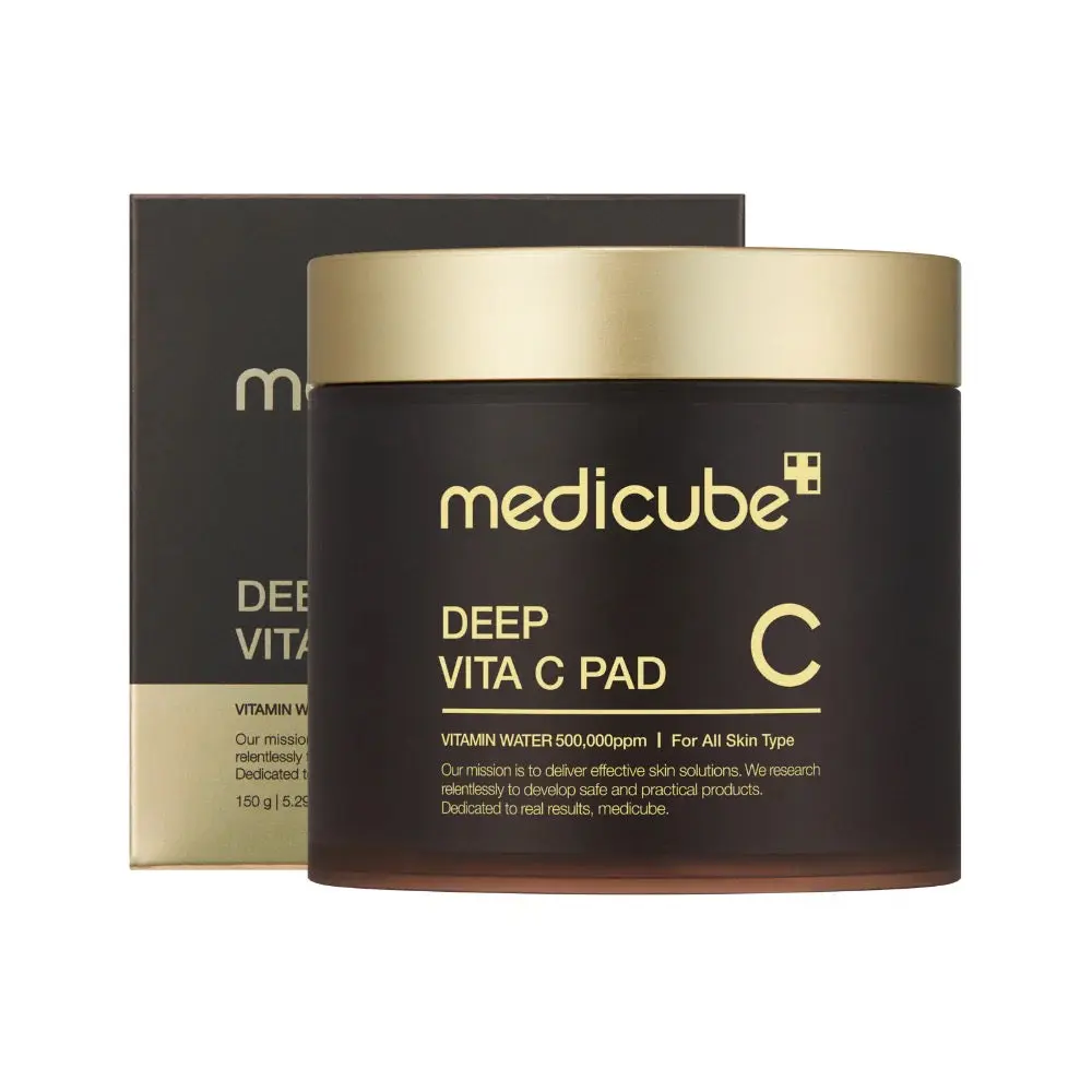 medicube - Deep Vita C Pad Skincare Brightening Intensive Exfoliate Exfoliant Hyaluronic Mask Moisturize Peel  Moisturizing Comfort Vegan