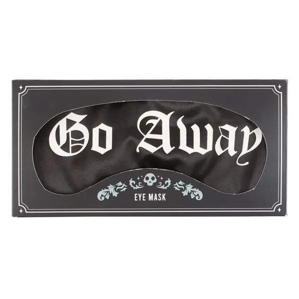 Go Away Gothic Satin Sleep Mask 3