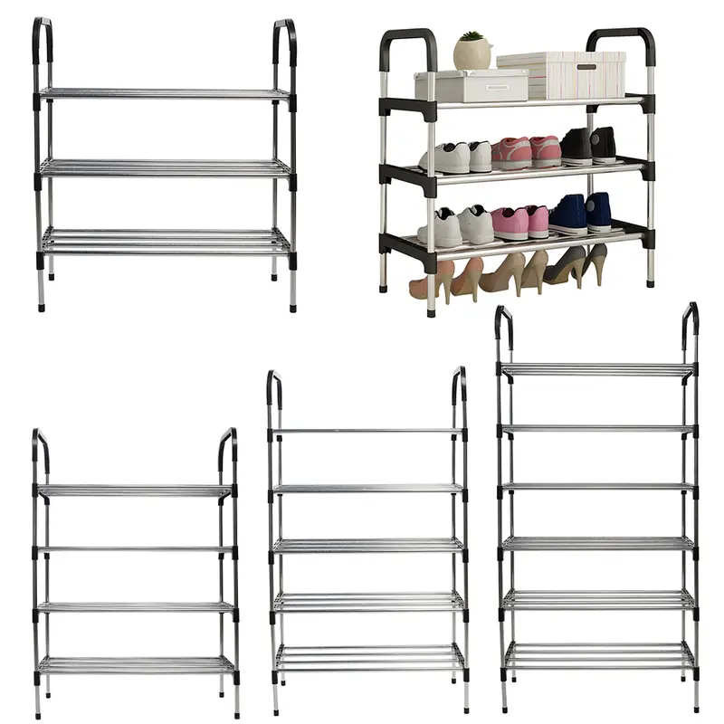 AceHome 3/4/5/6 Tiers Shoe Rack Organizer Stackable Space Saving Shoe Shelf（No Dust Cover） 5