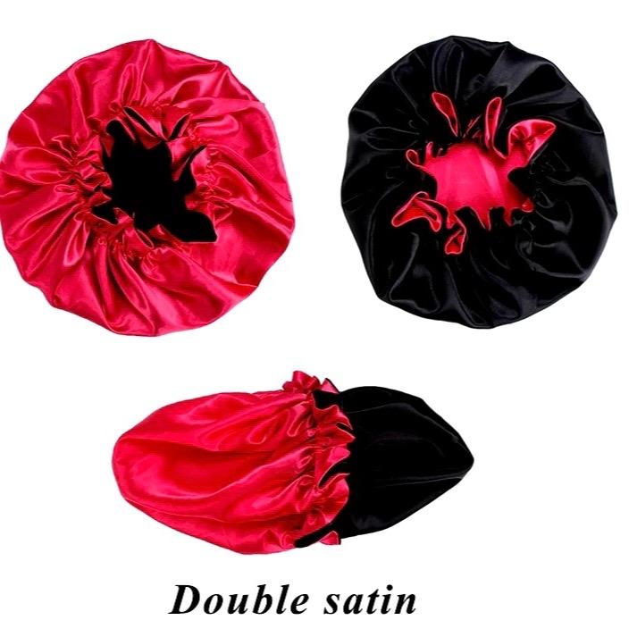Protective Satin Silk Hair Bonnet - Durable & Reusable 1