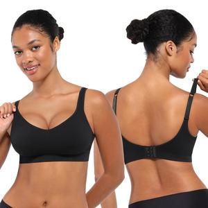 FeelinGirl Daily Comfort Wireless Bra Padded Full Coverage Everyday Bras Comfort Womenswear Wide Straps  Plus Size Basic Minimalist