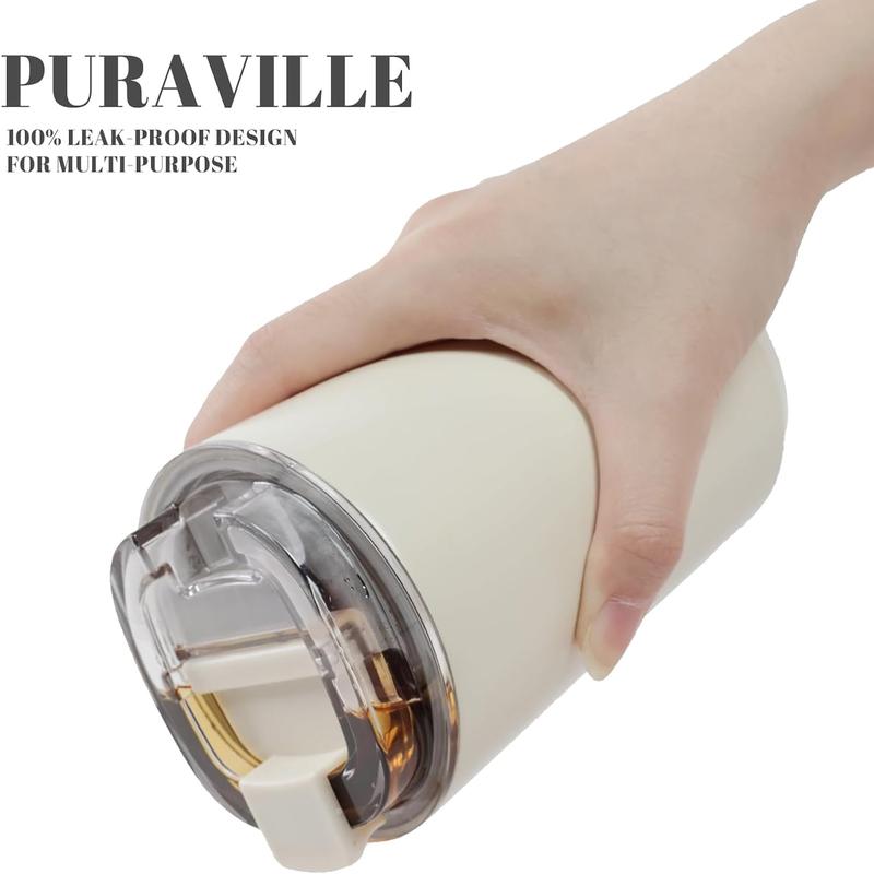 Product Introduction of 1PCS Tumbler Thermos Cup Milky White Coffee Mug Car Insulated Water Bottle Travel Stainless Steel Vacuum Flasks Drinking Kettle 4