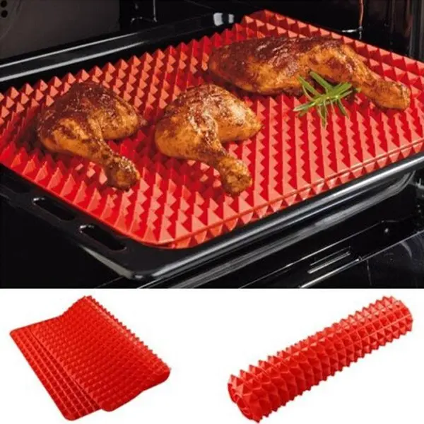 Silicone Pyramid Baking Mat for Healthier Grilling - Non Stick & Odorless - UK Seller - Utensils
