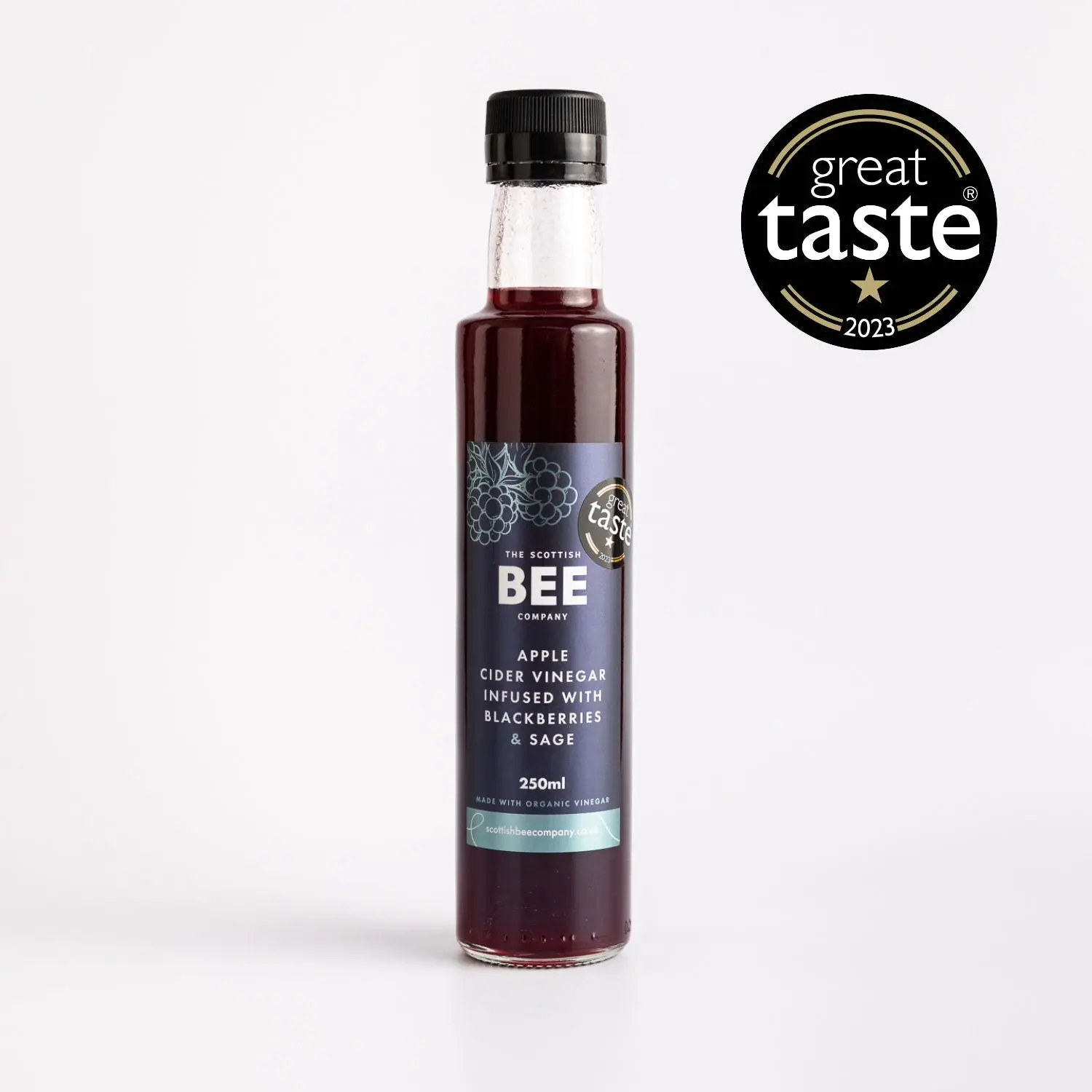 Apple Cider Vinegar Infused with Blackberries and Sage