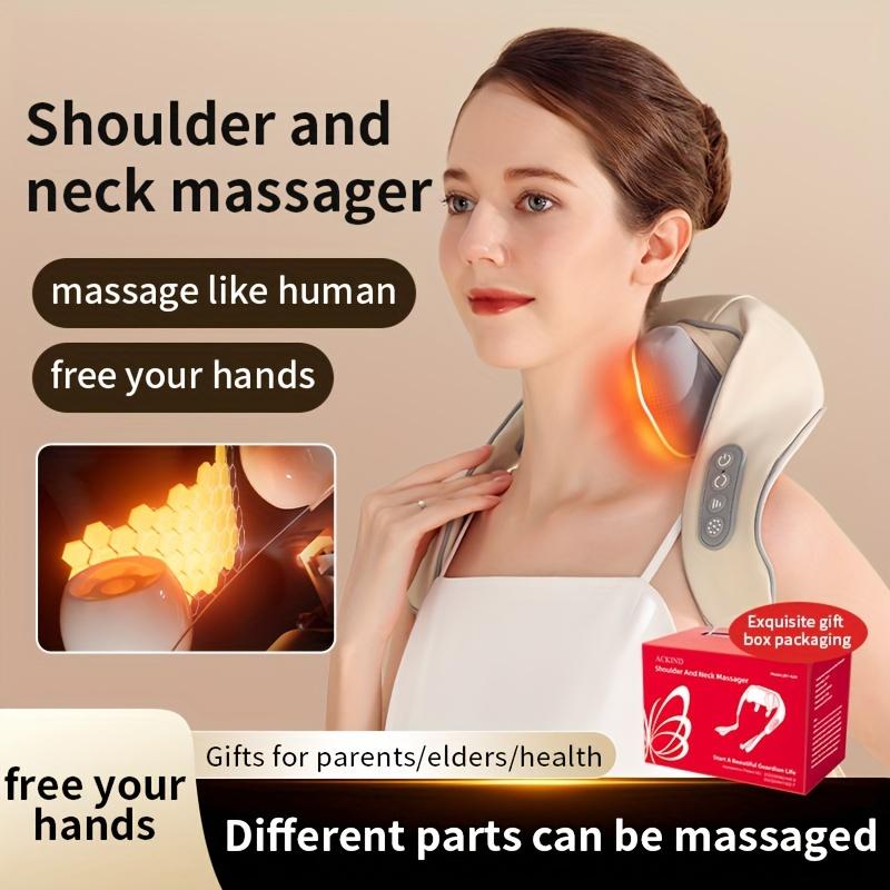 Shiatsu Shoulder And Neck Massager With Heat - Electric Acupressure Deep Kneading Massage For Hands-Free Relief - Ideal Gift For Parents, Elders, Men, And Women Comfort shiatsu  massager neck  massager 6