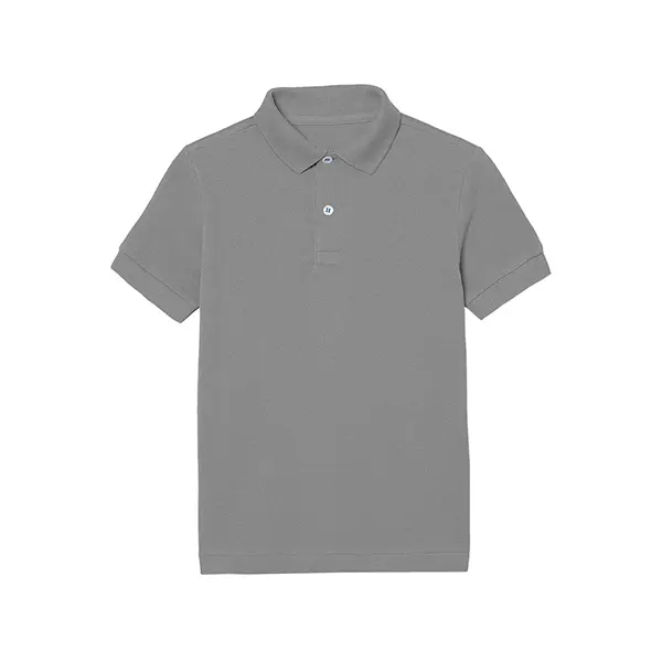 Kids Unisex Plain Collar Neck Tops Boys Short Sleeve Polo T-Shirt Top Age 5-13