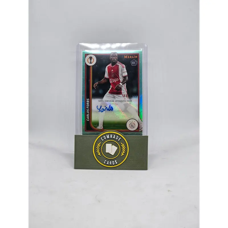 Carlos Forbs (Ajax) 065/199 Autographed Card Merlin Chrome 2023-2024 0