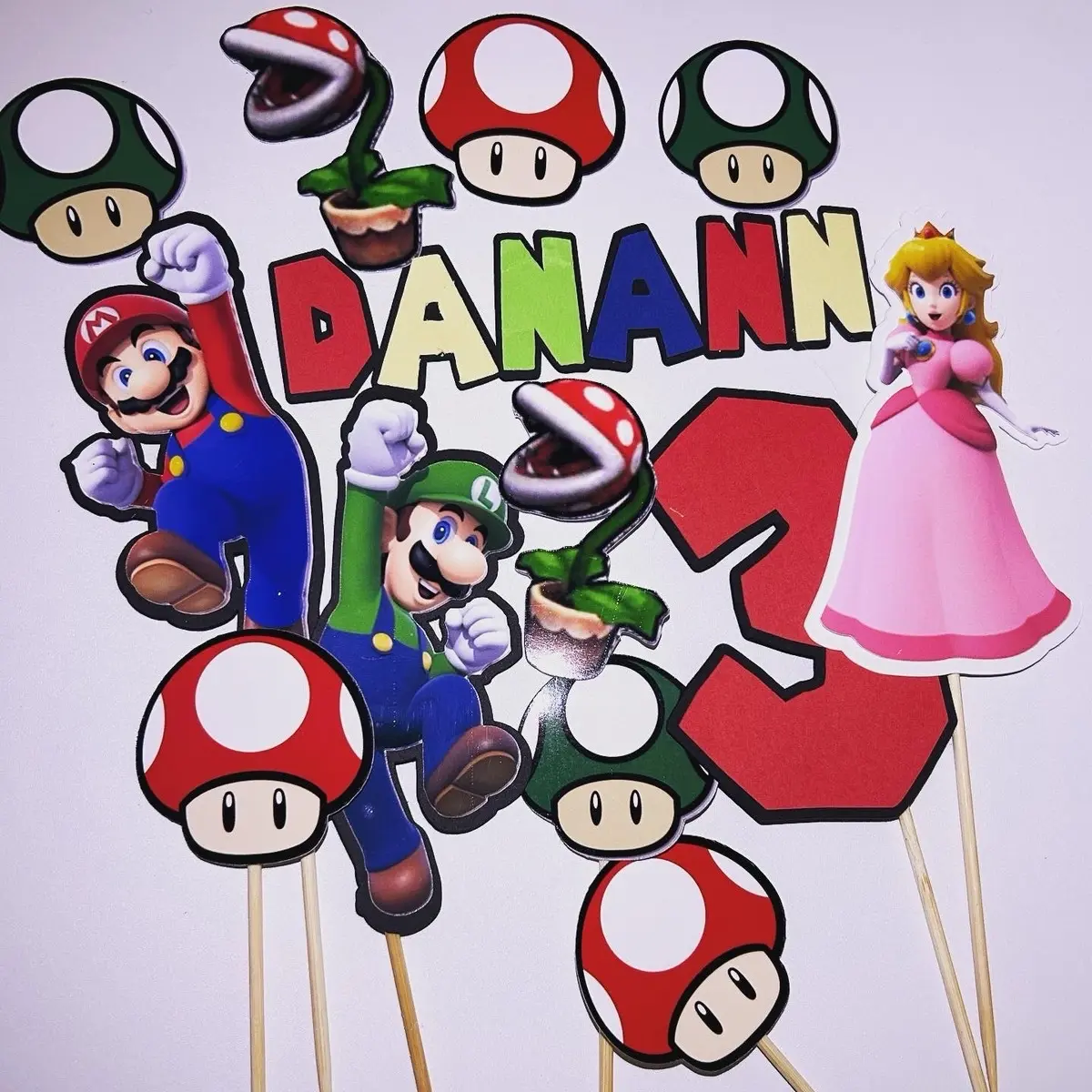 Personalised Mario cake topper
