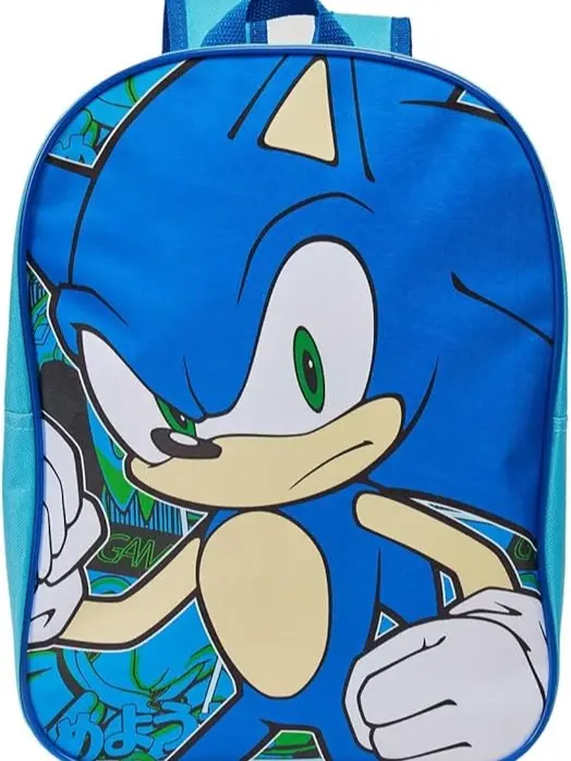 Kids Boys Junior Novelty SONIC THE HEDGEHOG Backpack School Bag Rucksack Character