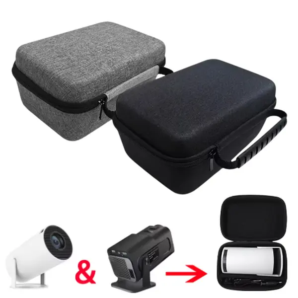 Projector Case Carrying Bag for Mini Projector HY300 HY300 Pro HY320 P30 - Travel Storage Bag for Projectors Adapter Cable Remote Rubber Cover Protection in (Black or Grey)