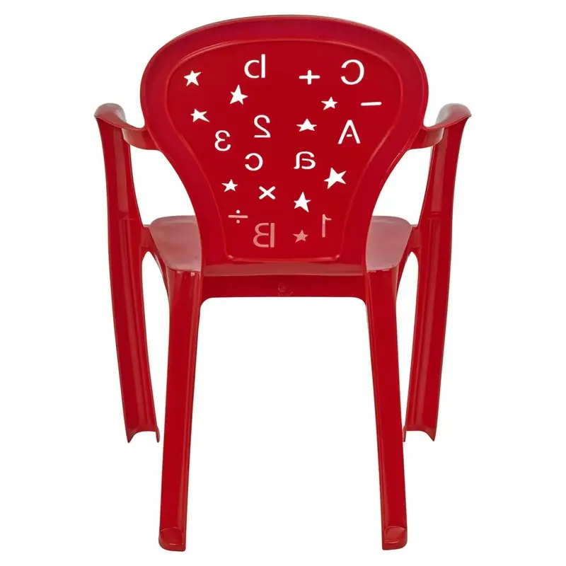 2Pc Coloured Plastic Kids Chairs Stackable Nursery Indoor Outdoor Party Garden Play 2