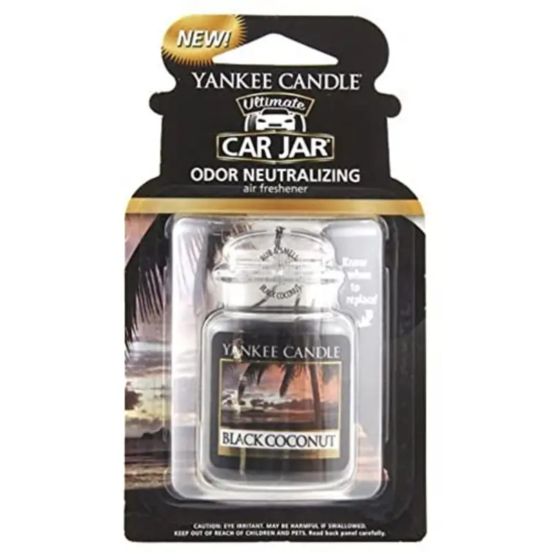 Candle 1194390E Car Jar Ultimate Air Freshener, Black Coconut, 1 Count Box Fragrance Scent Perfume 0