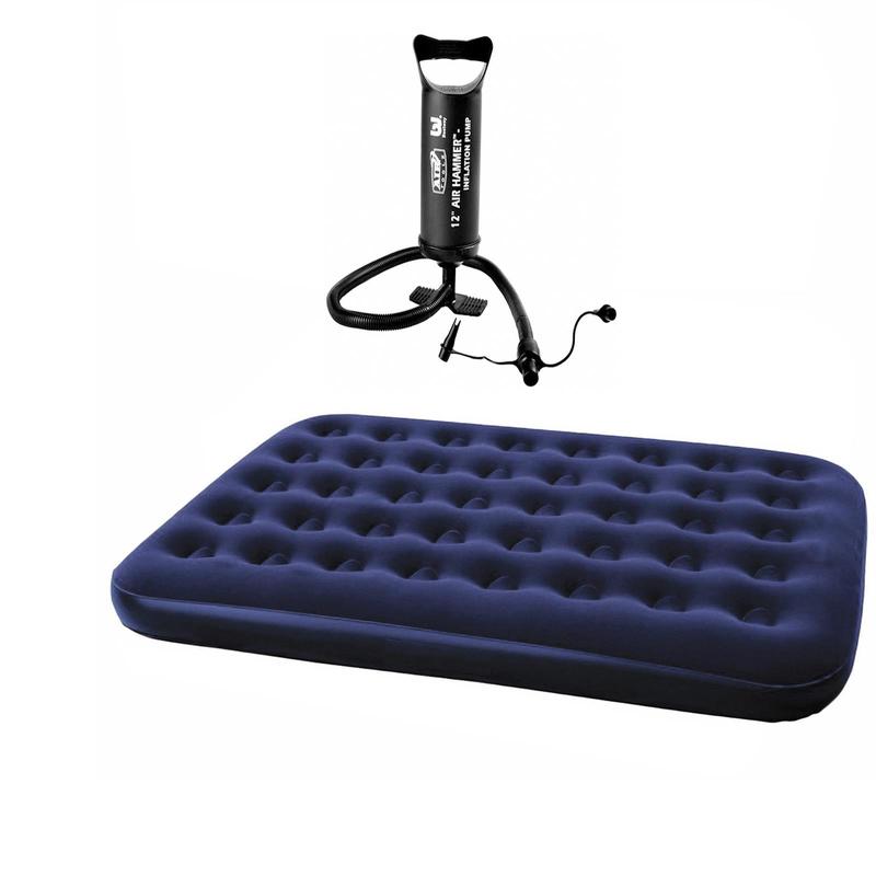 Bestway Double Airbed Flocked Camping Inflatable Mattress Blow Pump Up Air Bed 1