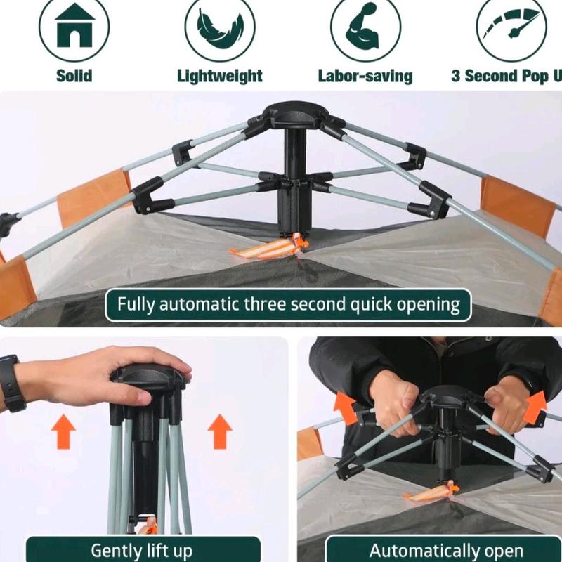 Waterproof Family Camping Tent - Full Automatic Instant Pop Up, 4 People Capacity, Great Quality, Easy to Install and Fold, Suitable for Kids tents inflatable 4