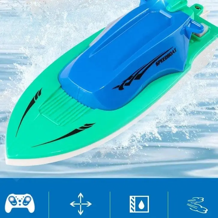 Kids Mini RC Boat 2.4G Wireless Remote Control Speedboat Toys for Kids Light Ship Electric Yacht Model Children Toy 0