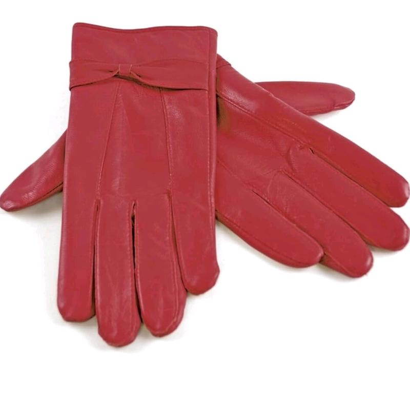 Ladies Genuine Leather Gloves Fleece Lined Warm Winter thermal 5