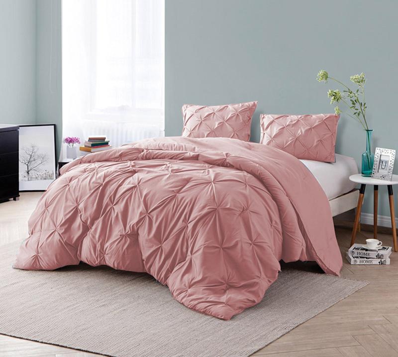 Microfiber Pintuck Pinch Pleat Duvet Cover Sets with Pillowcase Ultrasoft Brushed Easy Care Machine Washable Single Double King SuperKing Size White Bedding Set Grey Covers 4