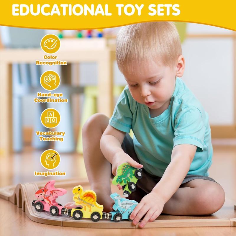 Dinosaur Train Toy, 1 Set Number Train Montessori Toy for Toddlers, Block Assembly Toy for Birthday, Birthday Gifts for Kids 1 year old girl toys early educational baby development 3
