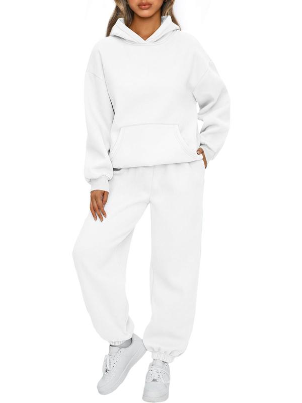 2024New FallWinter Women'S Two-Piece Casual Hoodie Tracksuit Pantsuit Womenswear Check Overalls Underwear 3