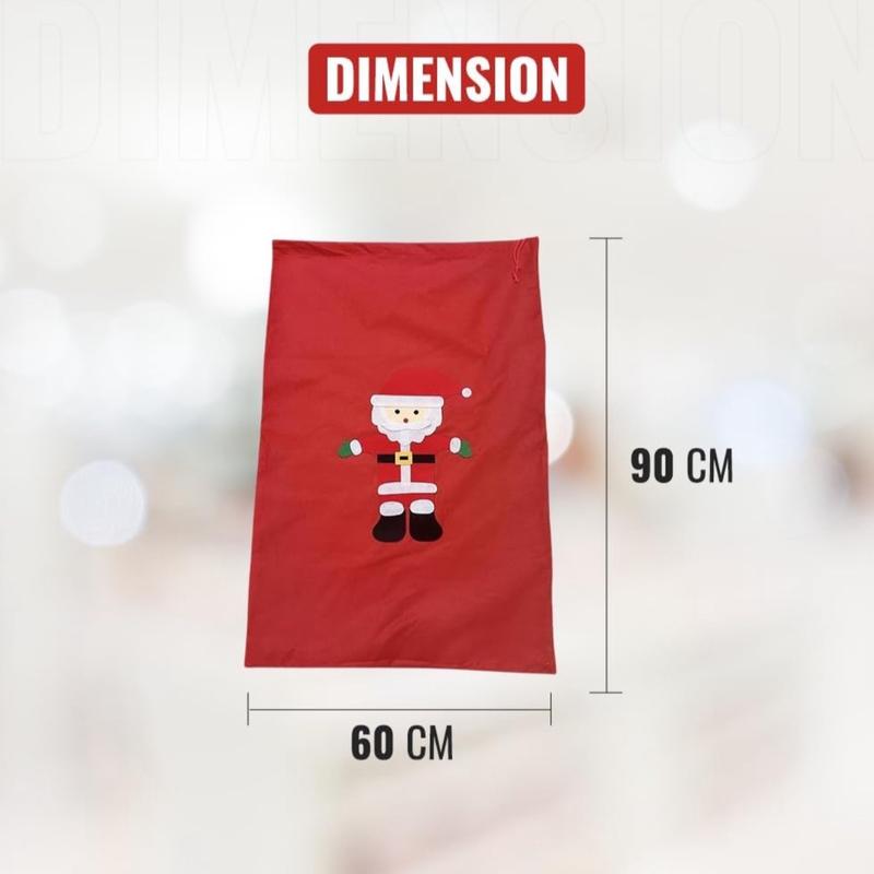 AtoZ MarketPlace Deluxe Felt Christmas/Xmas Santa Sack with Santa on the sack. Ideal Pre (60X90CM) Gifts Ornaments Decor Decoration 2