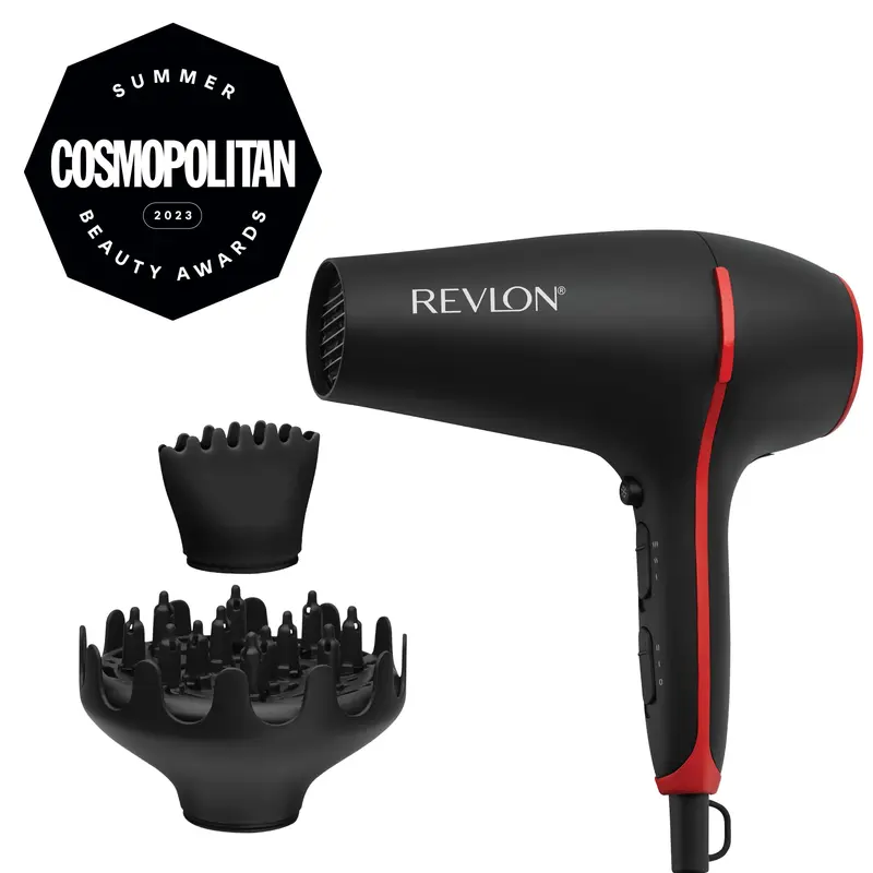 Revlon Smoothstay Coconut Oil-Infused Hair Dryer (2000 watts, 2 Accessories for Styling Versatility: Diffuser & Concentrator Comb, Ceramic Tourmaline Ionic Technology) RVDR5317 5