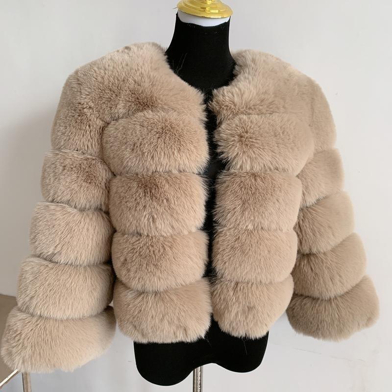 [2024]Women faux Faux Fur Coat Autumn Winter High Quality Faux Fox Fur Coat fluffy coat fury elegant faux furr 7xl plus size women clothing1 8