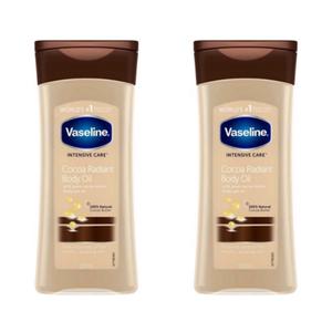 Pack of 2 Vaseline Intensive Care Cocoa Radiant Body Oil 200ml winter hygiene radiance