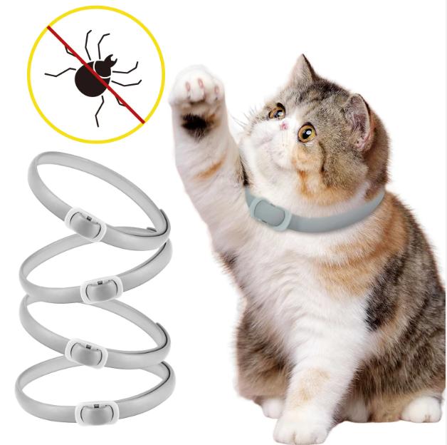 4 Pcs (4 x Collars) Flea And Tick Collars For Cats Waterproof Adjustable Pet Collar 24 Months 2