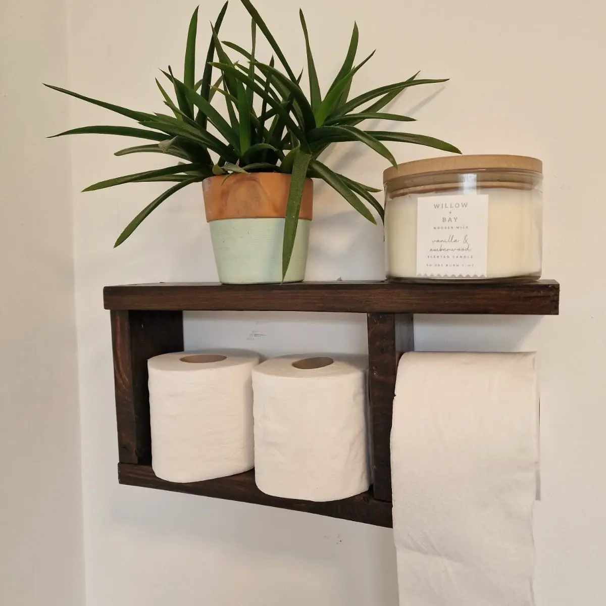 Toilet Roll Holder - handmade wooden