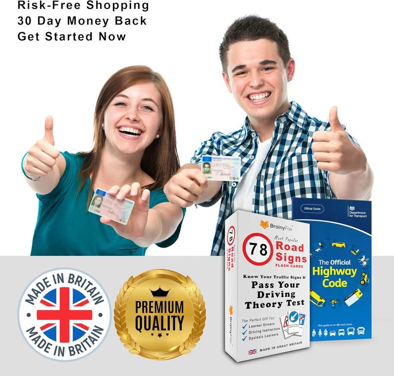 UK Driving Theory Test Kit: Includes The Highway Code Book 2025 UK + 78 Road Signs Flash Cards. Official DVSA/DVLA Books for 16th, 17th, 18th Teenage Girls & Boys Birthday Gifts 4