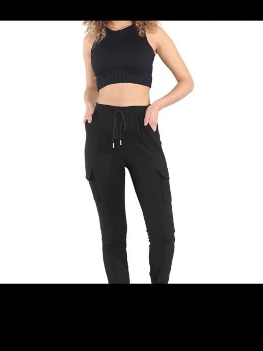 Ladies Women Cargo Strechy Trouser With Pocket 2