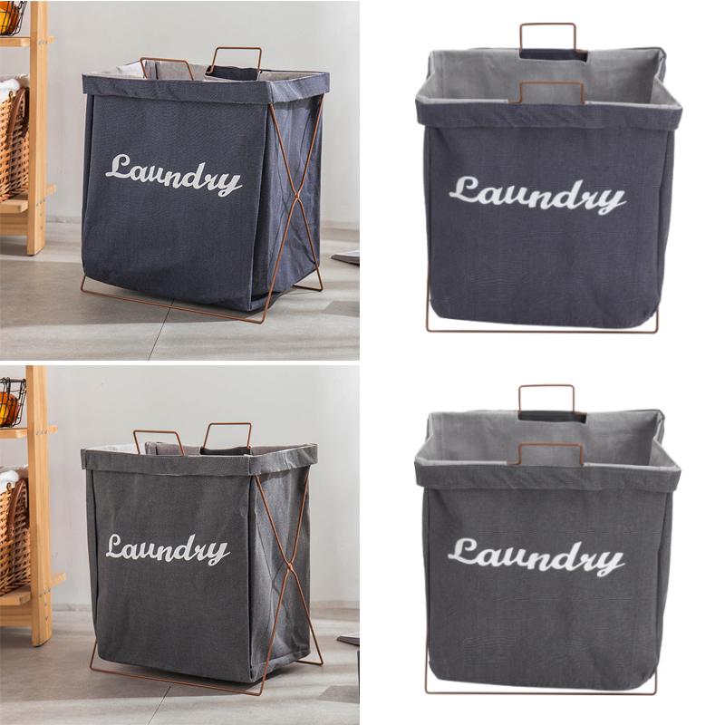 AceHome Waterproof Foldable Laundry Storage Basket foldable with handle 3