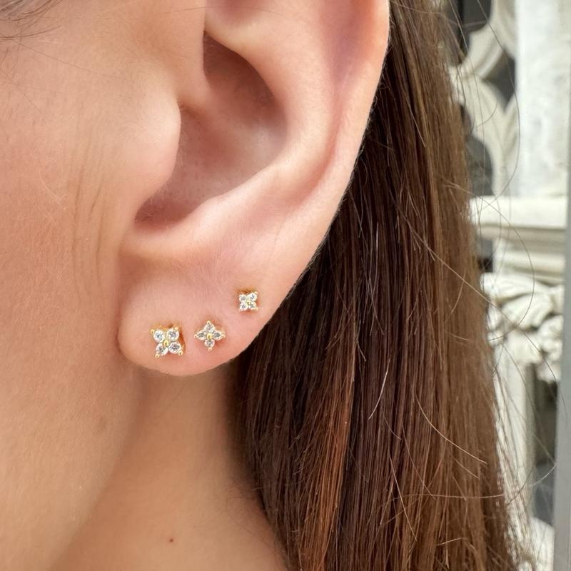 Maude Stud Earrings - Gold Plated on Sterling Silver - Various Sizes Available 3