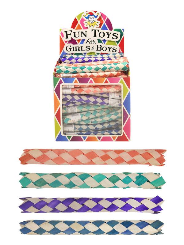 12 x Chinese Oriental Real Bamboo Finger Traps Party Bag Fillers Toys UK 1