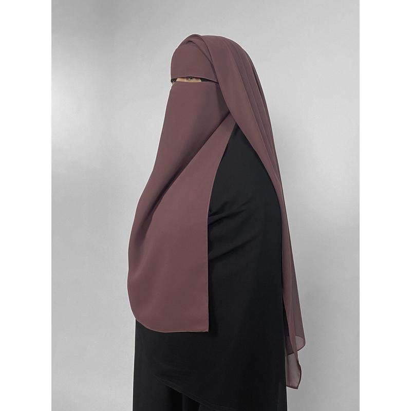 Long Rectangular 2 Layer Niqab | Eye Flap 2