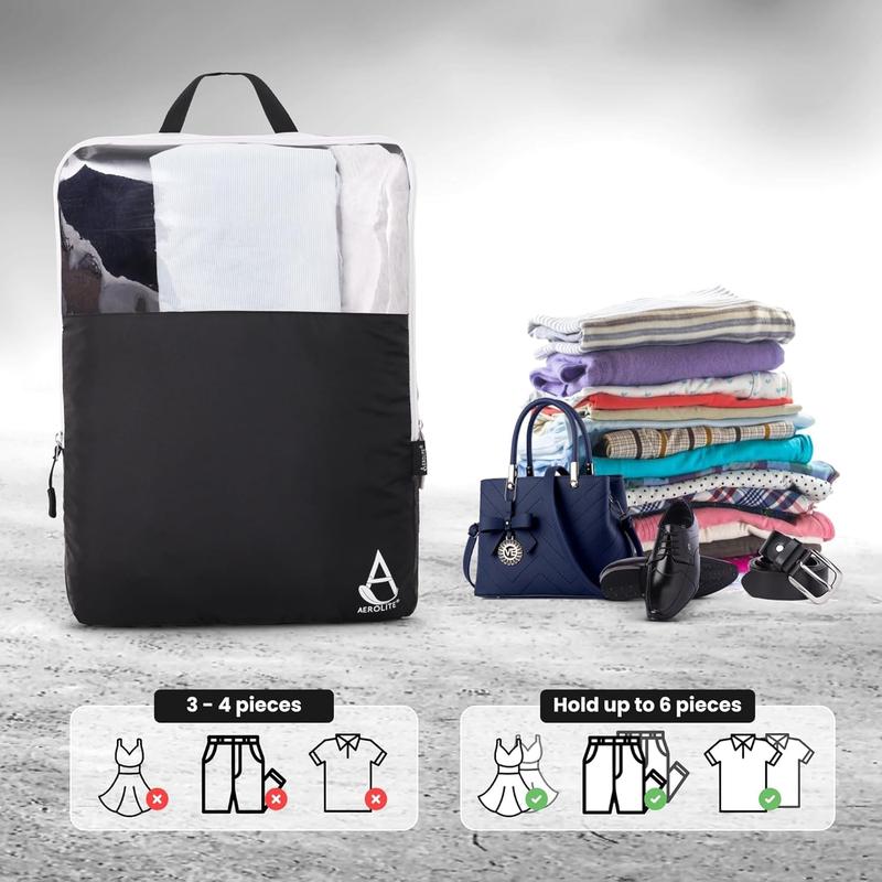 Aerolite Packing Cubes for Suitcases with Digital Luggage Scale and TSA Padlock, 6-pieces Expandable Travel Luggage Packing Organizers With Accessories Ultra Lightweight 4